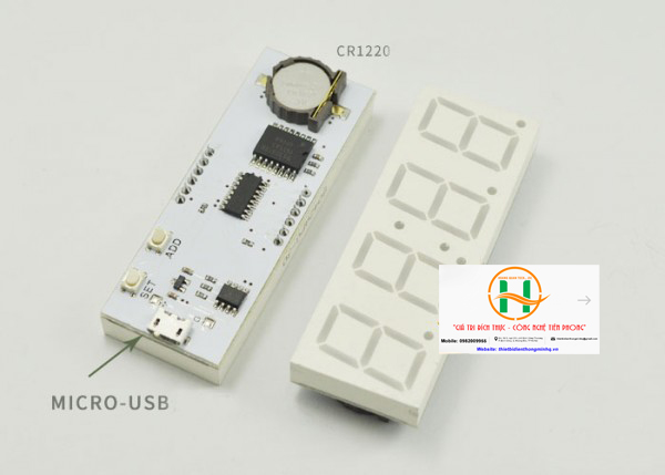 Đồng hồ điện tử mini cắm nguồn micro USB 5V