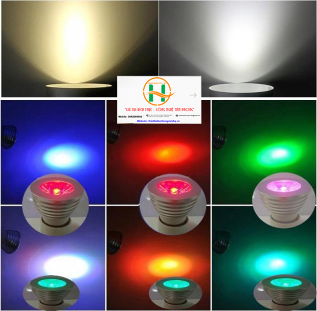 Đèn LED chiếu pha 3W đổi màu có điều khiển GU10