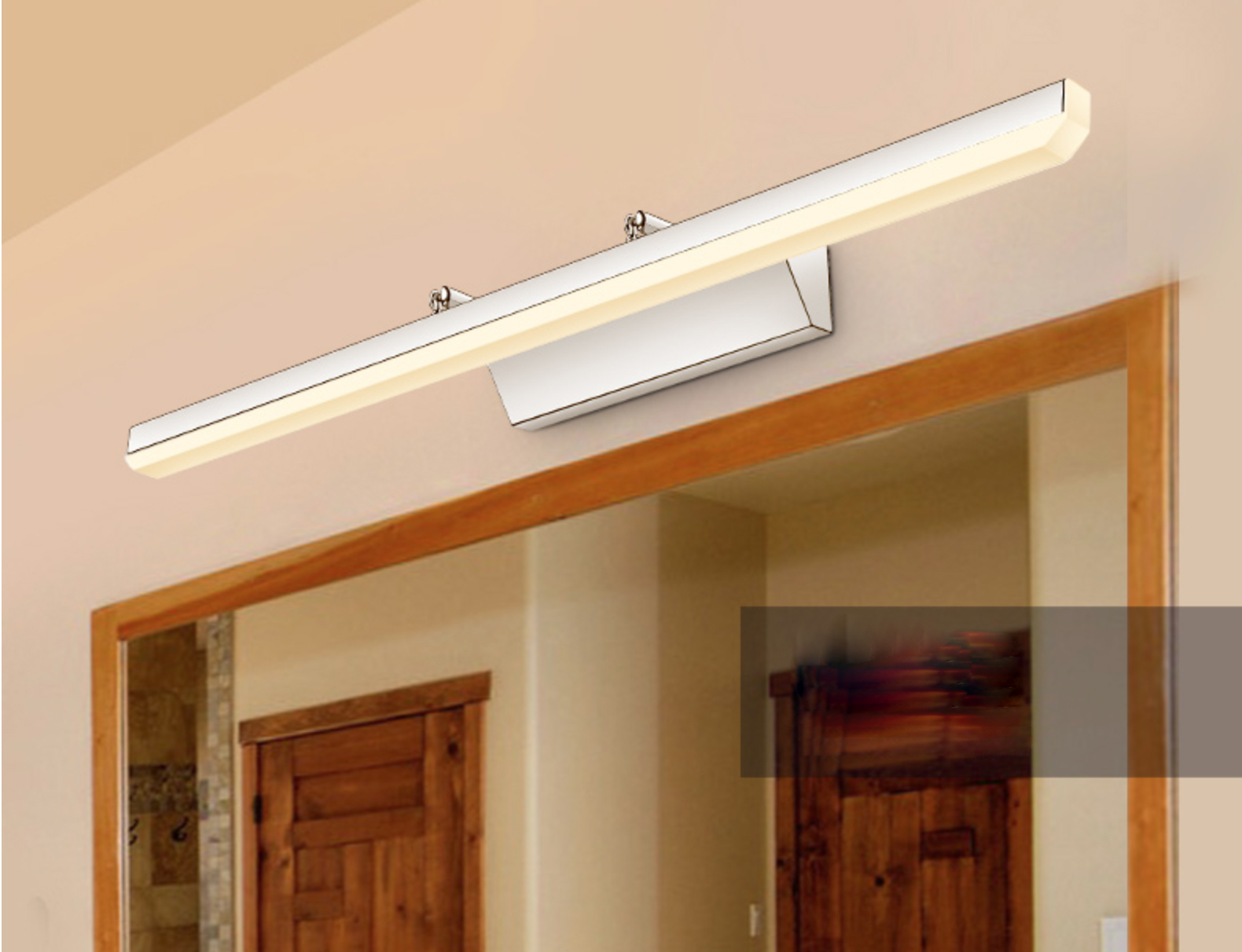  Đèn LED dẫn sáng trong nhà vệ sinh V2, chống nước chống loá cao cấp ánh sáng vàng