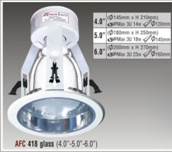 Đèn lon mặt kiếng AFC 418 Φ145 (5