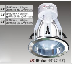 Đèn lon mặt kiếng AFC 419 Φ165 (6