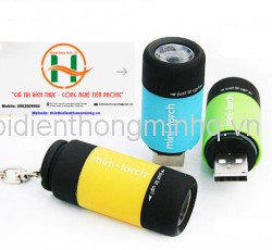 Móc khóa đèn pin mini sạc USB Mini-torch